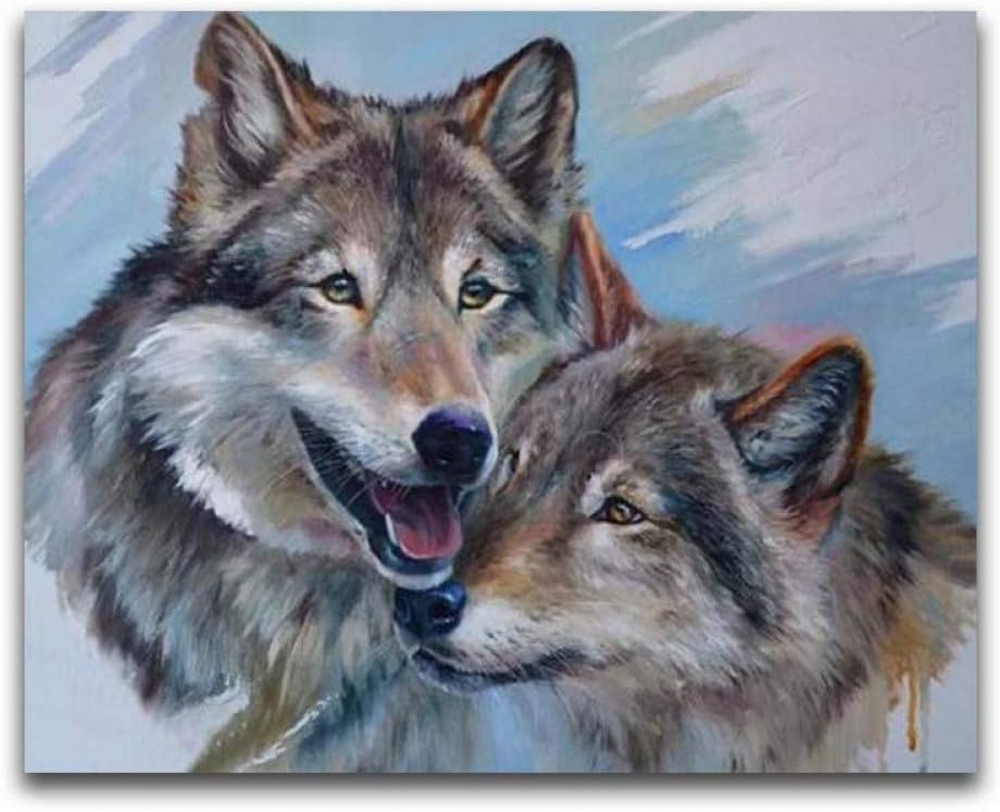 SHQBZPYS 5D DIY diamond painting Wolf Mosaic 5D Cross Stitch Diy Sticker