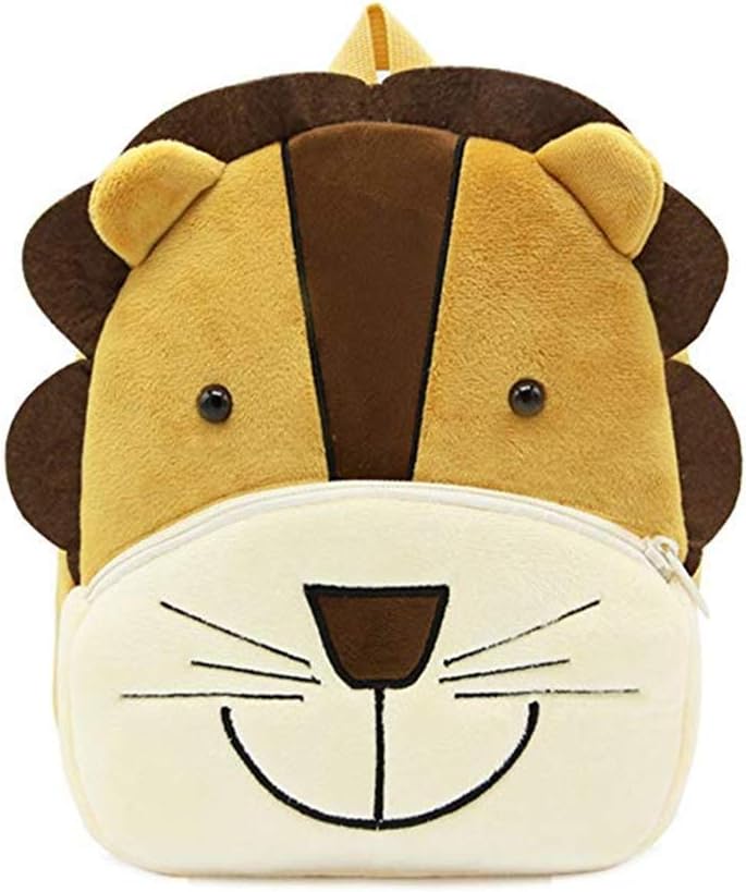 Cute Animal Cartoon Backpack School Bag, for Toddler Children Boys Girls, 2-5 Years Old, Perfect Gift for Kids, Children, Unisex (Lion)