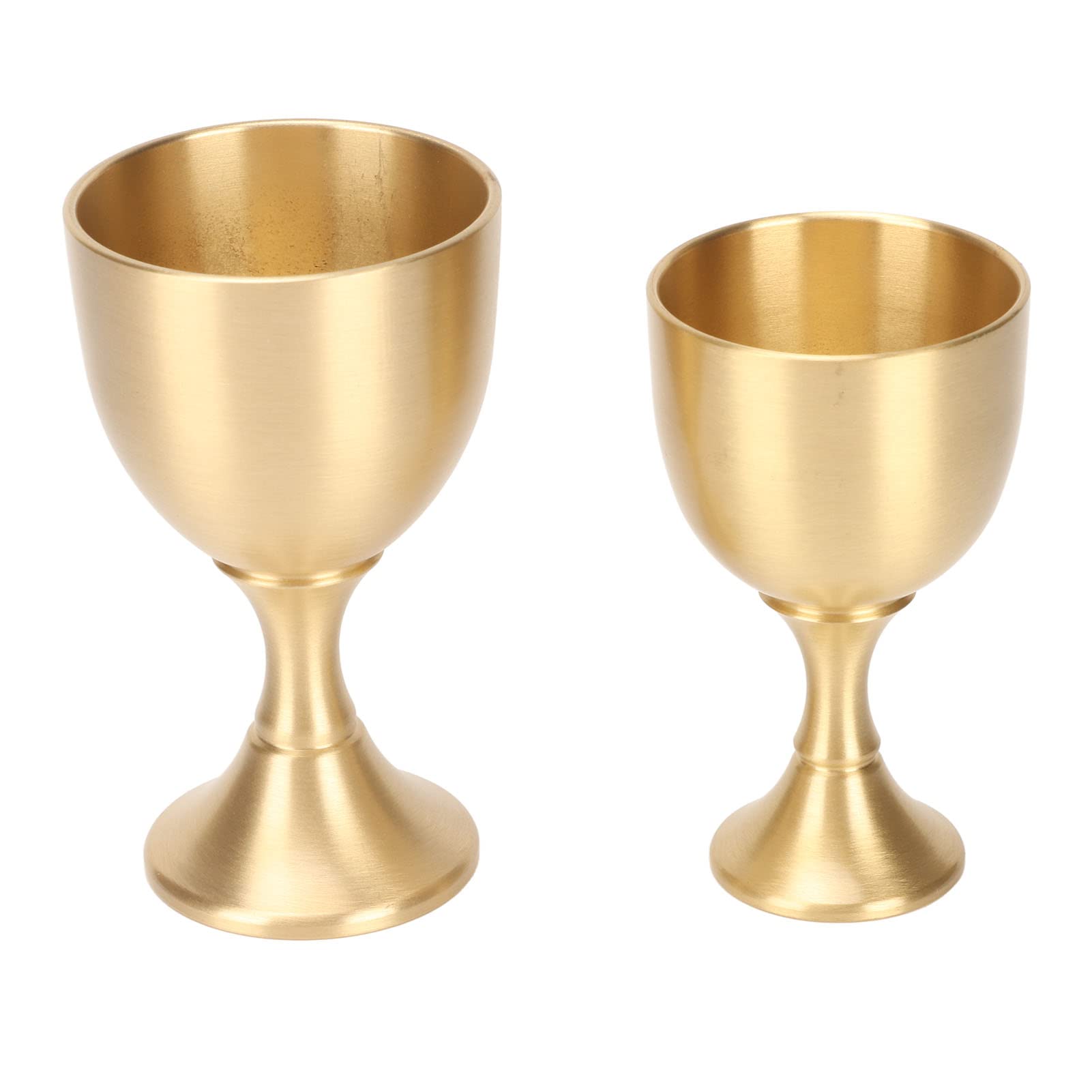 Qcwwy Brass Vintage Chalice Goblet, Chalice Gold Finish Golden Metal Retro Wine Cup Chalice Goblets Small Wine Glasses Table Decoration