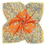 23.6" x 23.6" Silk Feeling Formal Square Neck Scarf Head Hair Wraps for Women Girls Ladies 23.6" x 23.6" Silk Feeling Formal Square Neck Scarf Head Hair Wraps for Women Girls Ladies