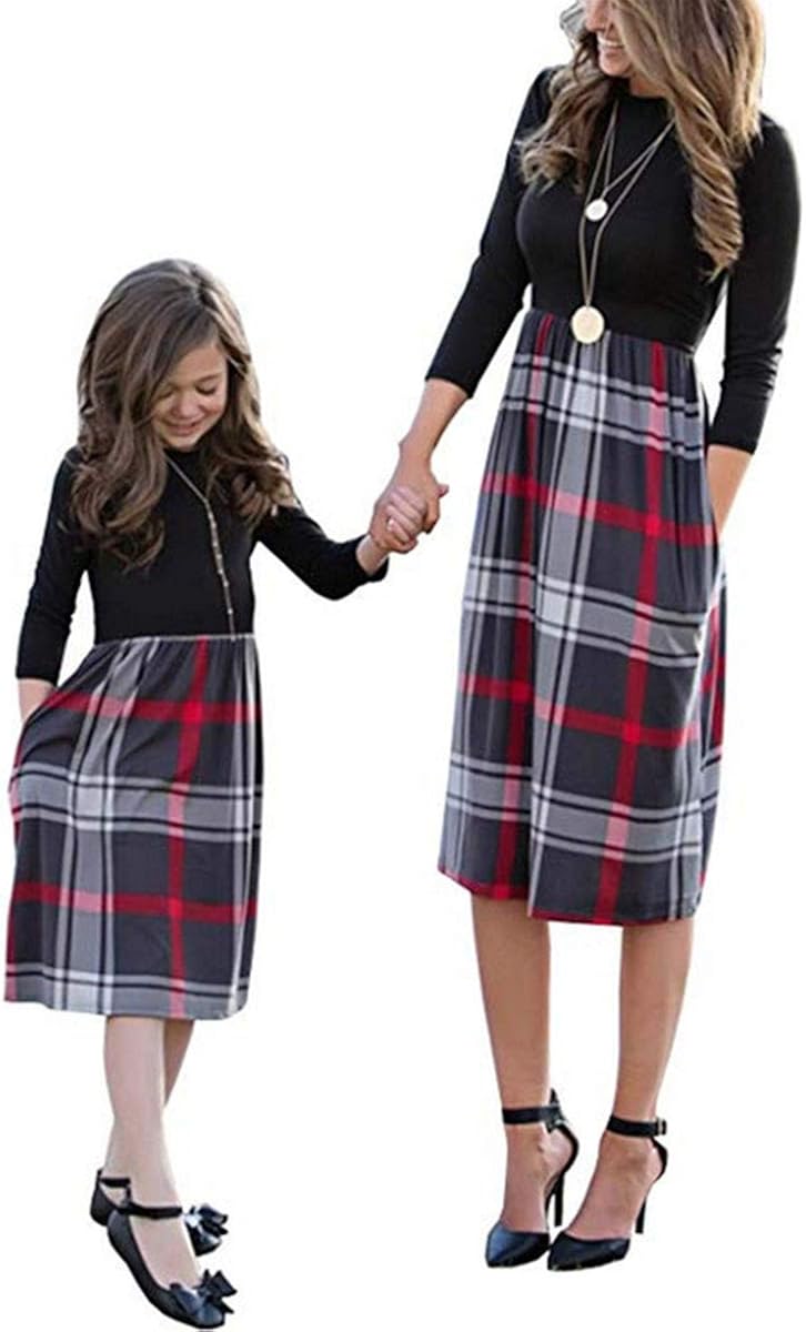 mommy and me plaid outfits