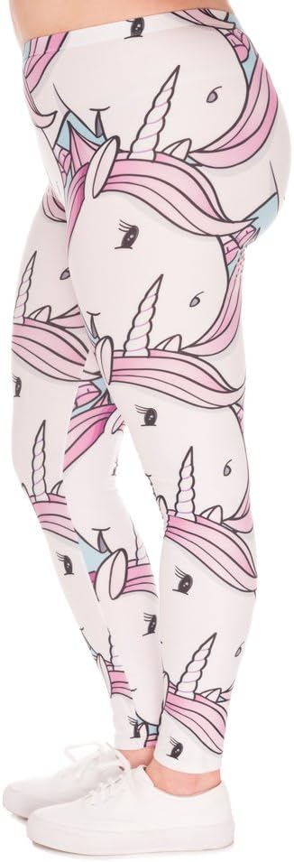 FINEMORE Digital Printed Yoga Leggings Plus Size Women's Thin Capris Pants L-XL(US 12-18)