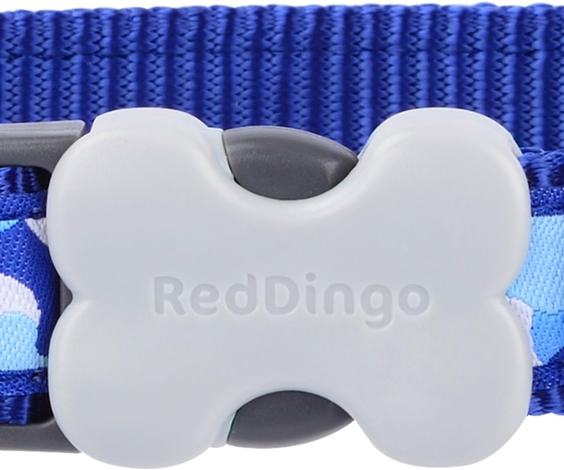 Red Dingo Camouflage Dog Collar, Medium, Dark Blue - Image 3