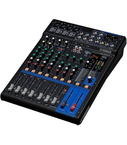 Mesa de Som Mixer para DJ Yamaha compacto MG06X com 6 entradas e