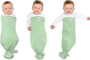 The Ollie Swaddle – Adjustable Baby Swaddle for Newborns | Pediatrician-Approved for Safe Sleep | Easy Closure | Arms-Out | Lightweight, Machine-Washable | Easy Diaper Access
