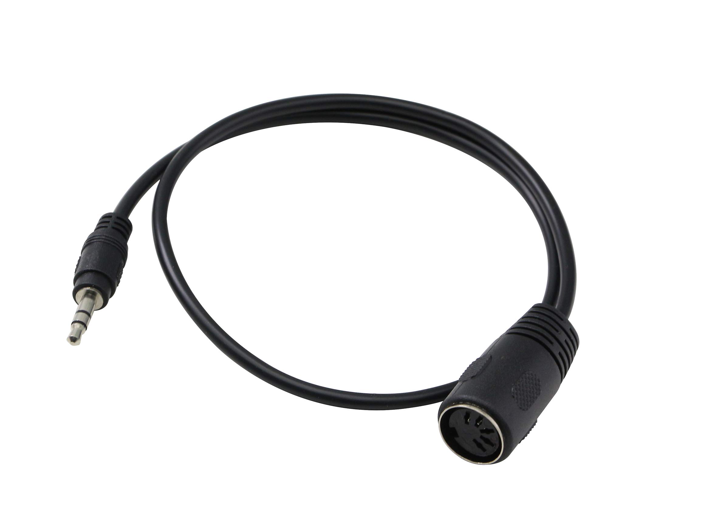 CERRXIAN 5 Pin Din MIDI Cable, 3.5mm(1/8in) TRS Stereo Male to 5-Pin Din Male Professional Premium Audio Adapter for Bang & Olufsen, Naim, Quad.Stereo Systems (0.5M, DIN FEMALE)