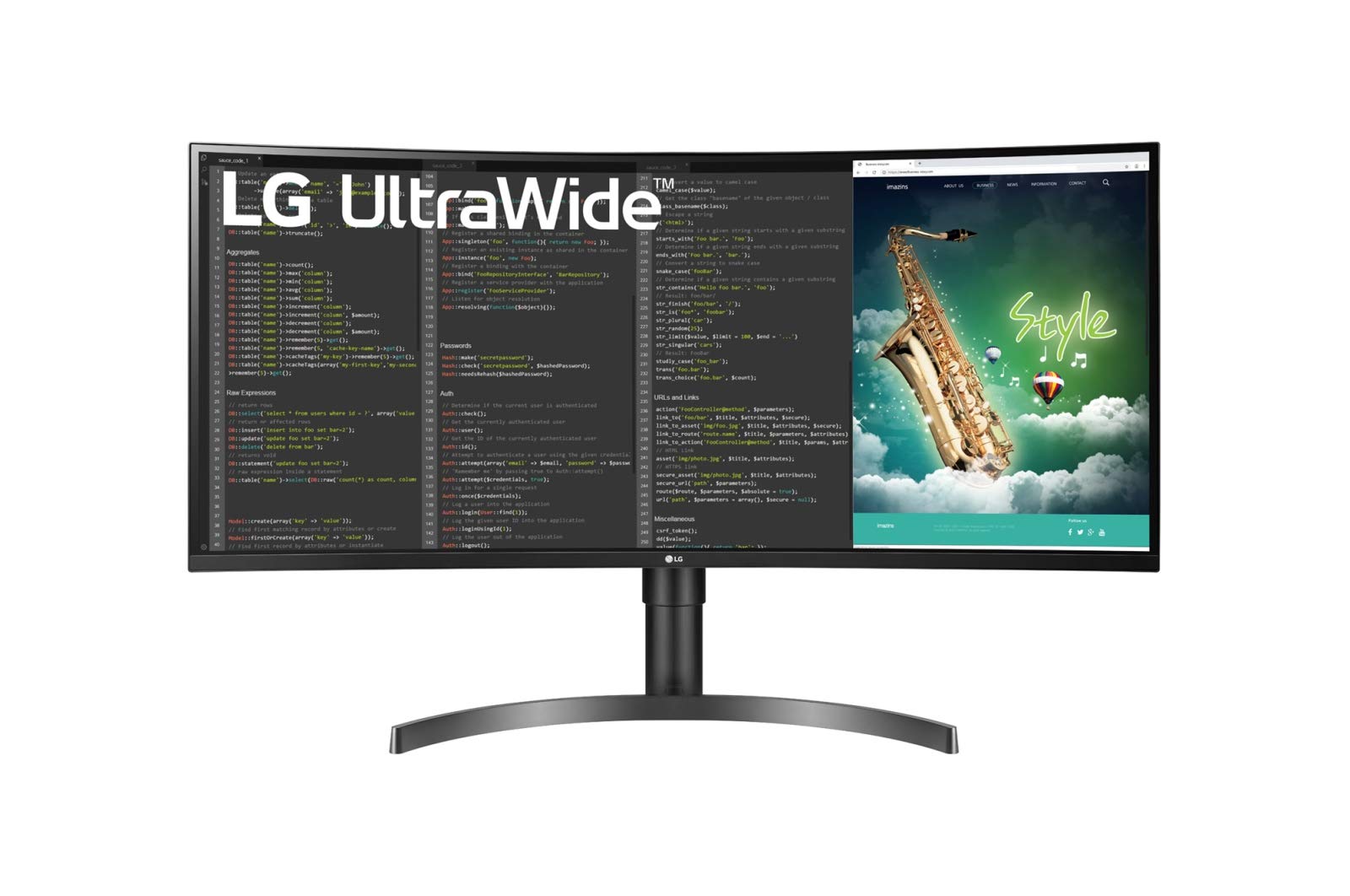 LG 35” VA HDR QHD UltraWide Curved Monitor, Black