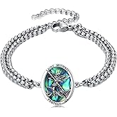 PROESS Saint Michael/Jude/Anthony/Sebastian/Francis/Gabriel/Peregrine/Florian/Raphael/Holy Family Bracelet 925 Sterling Silver Catholic Jewelry Gifts for Women Men