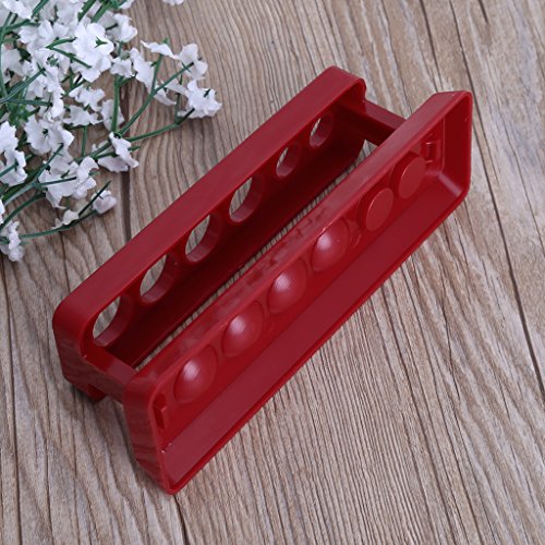 Milue 1pcTest Tube Holder 6 Hole Plastic Rack Red Stand Burette Stand Shelf Laboratory