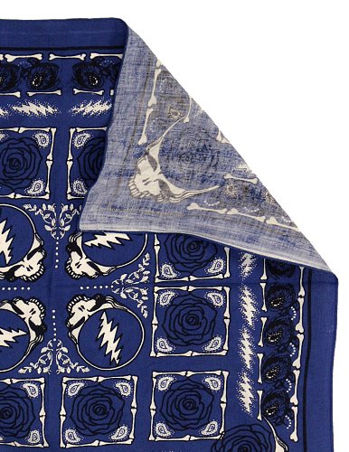 Sunshine Joy Grateful Dead Skull & Roses Bandana Blue