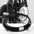 HARDREV Fits for Kawasaki z900rs 2018-2024 Headlight Rim Plating W800 2020-2024 Headlamp rim fairing cover Z 900RS SE CAFE 2019 2021 2022 2023 Accessories (Gloss black)