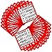 100-pack Red Reusable Bingo Cards with Unique Numbers for 100 Players - Family Bingo Game Accessories - Use with Clear Chips