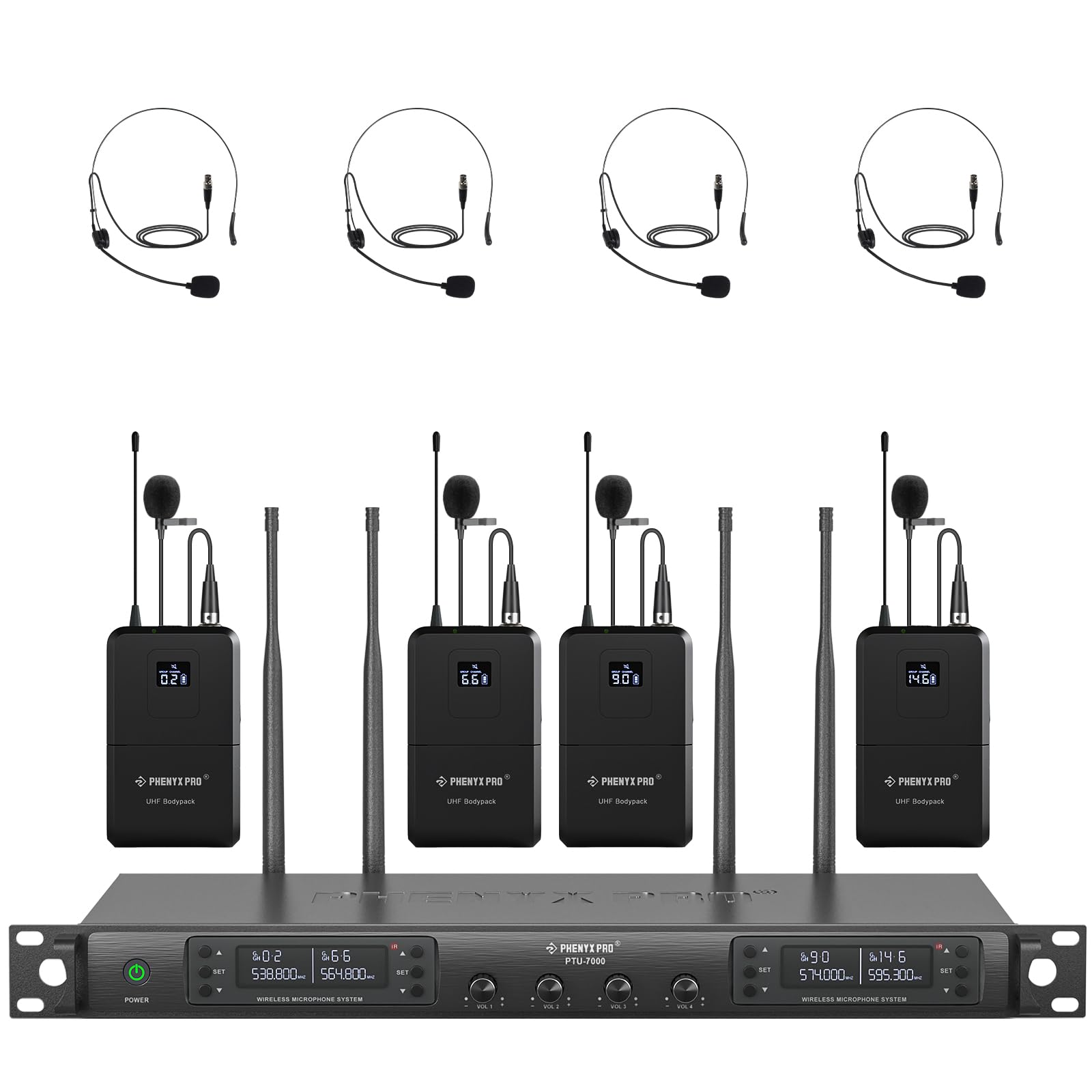 Phenyx Pro 4-Channel Wireless Microphone