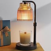 showyearn Candle Warmer Lamp with Timer Dimmer,Adjustable Height with 2 Bulbs,Birthday Gifts for Women,for Jar Candles Home Decor,Black