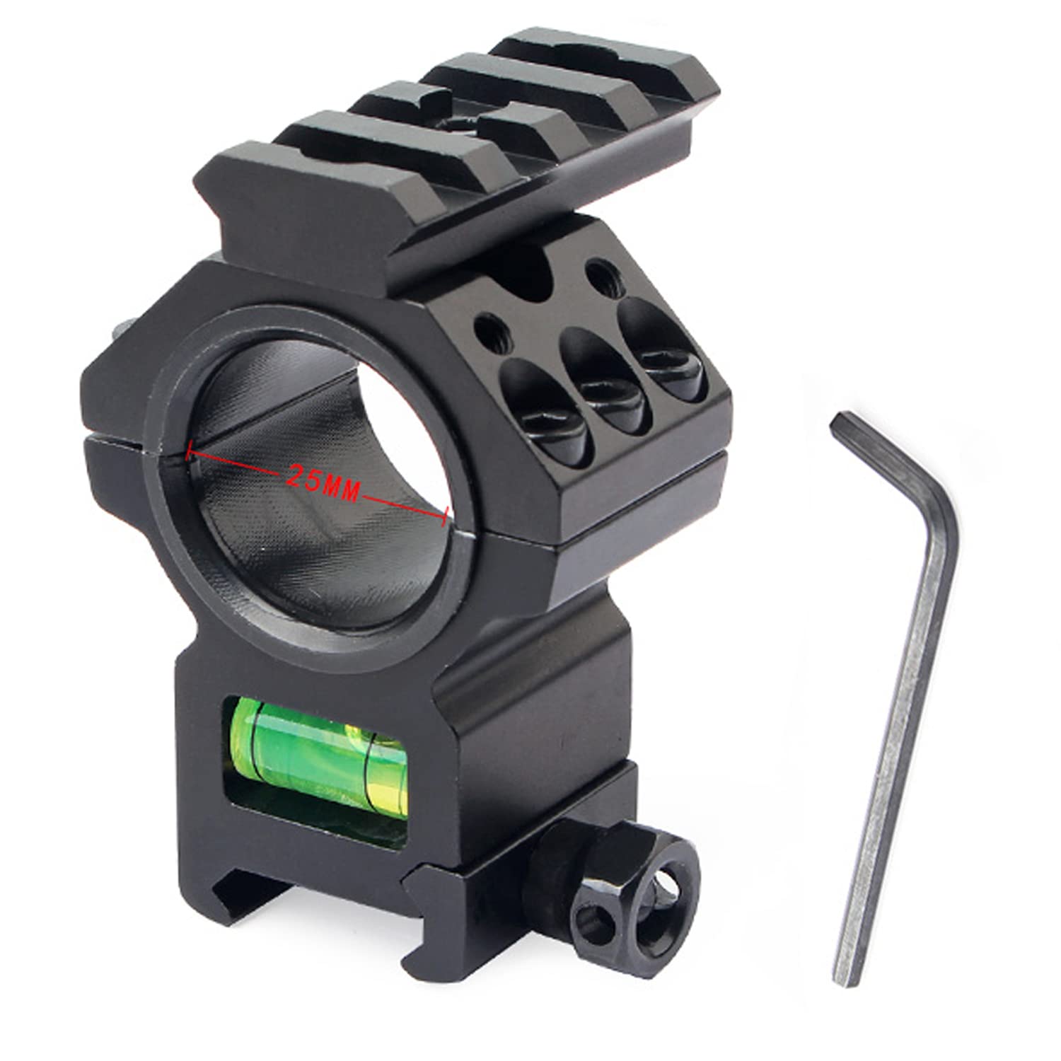 BILLION DUO Scope Mount 1" 25.4mm-30mm Ring with Bubble Level Fits 20mm Rail Scopes Accessories Ring Adapter (5013_30mm_1PCS)