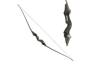 Obert Black Hunter Archery Takedown Recurve Bow American Longbow Adult Right Hand Hunting Wood Bow 60",60lbs Target Practice