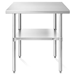 KUTLER Stainless Steel Table 30 x 48 Inches, NSF