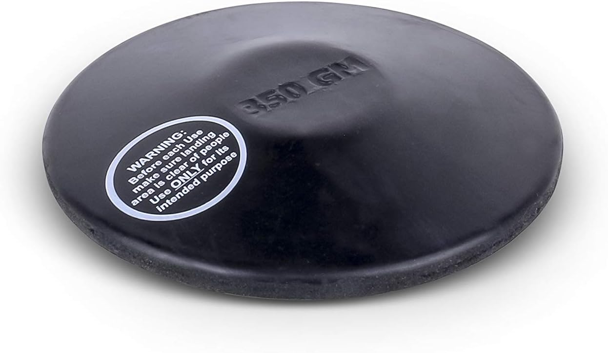 HAEST Athletics Training Discus Made of Rubber - All Weights - Black