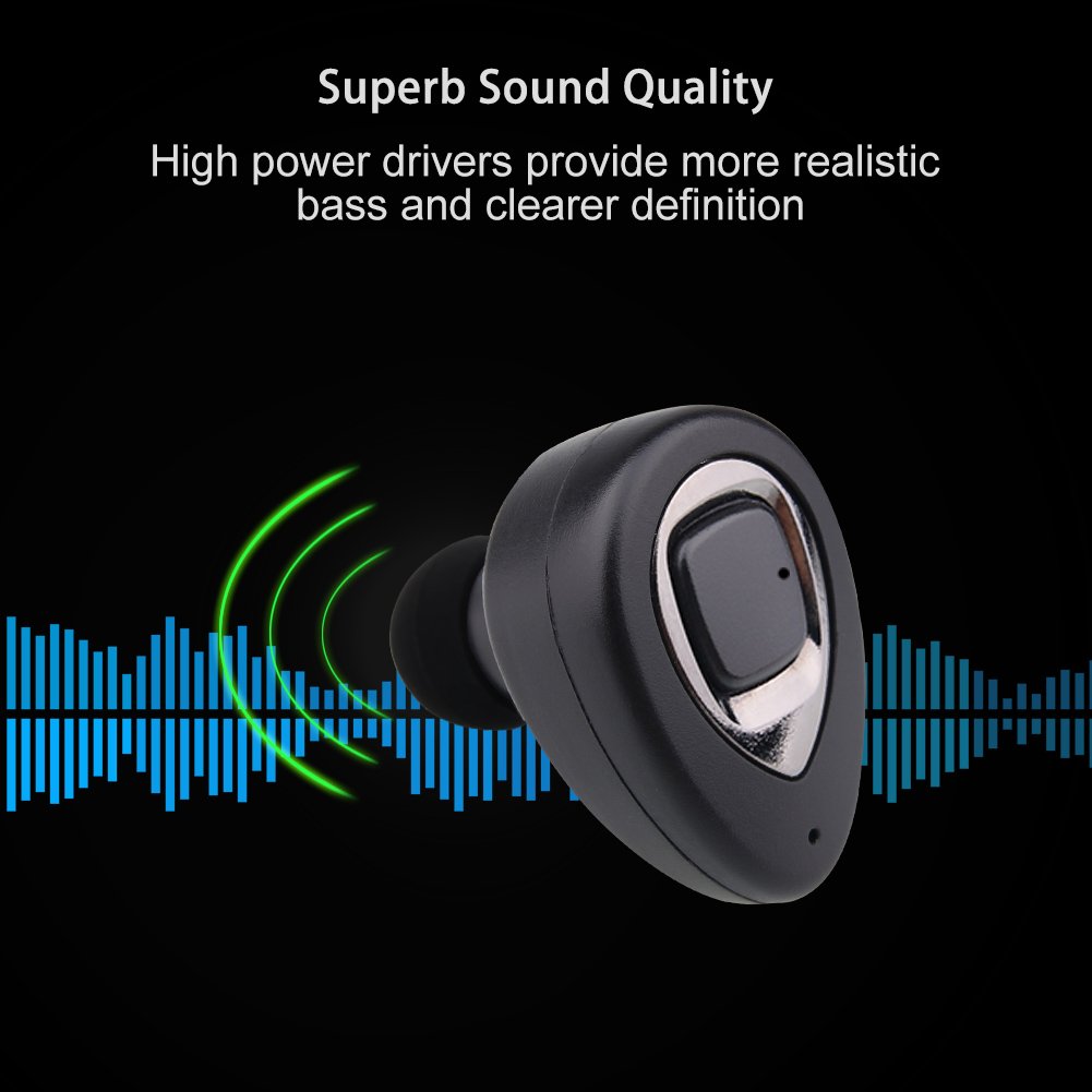 Bluetooth Headphones Wireless - XIAOWU Dual Wireless Earphones Bluetooth Earbuds Mini Stereo Bluetooth Headset with Built-in Mic and Charging Case for iPhone 8 7 Plus Samsung iPad Android (UK-K5S-metallic)