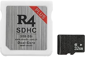RGEEK 2023 Update Wood Version R4 Card R4 SDHC Adapter with 32GB TF SD Card for DS DSI 2DS 3DS NDS, No timebomb