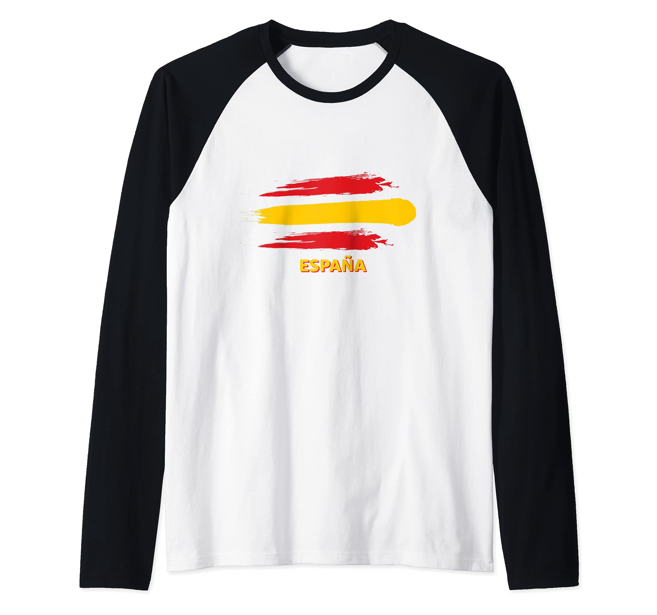 Spain Flag Raglan Baseball Tee