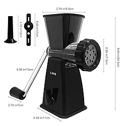LHS Manual Meat Grinder with Stainless Steel Blades