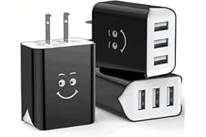 Upgraded USB Wall Charger, 3.1A 3-Port 3-Pack UL Certified Charging Block USB Plug Cube Compatible for Phone 11/Xs/XS Max/XR/