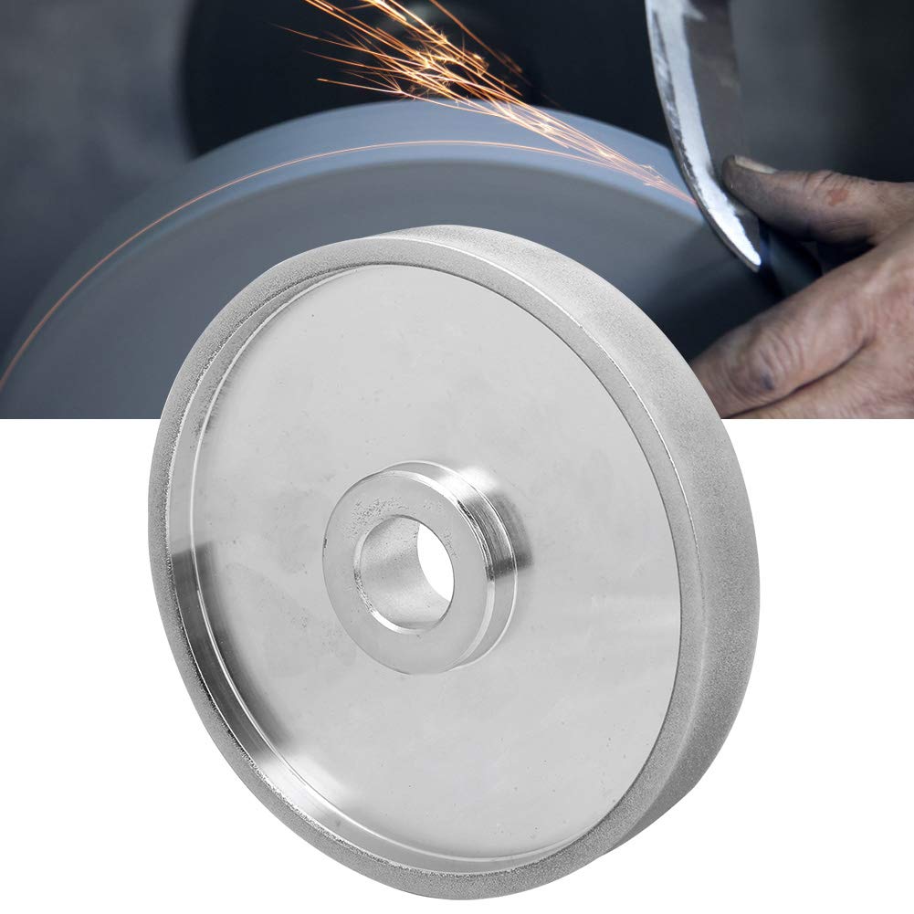 Zunate Diamond Grinding Wheel, 150x25.4x125mm, 180 Grit, for Metal, High Hardness, High Efficiency, Compatible with Bench Grinder