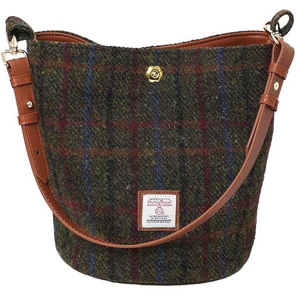 Harris Tweed Bag - Etsy 4624 Harris Tweed \'Torridon\' Shoulder Bag Coral Gingham display picture 1