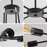 ANWIO Black 4 Light Sputnik Ceiling Chandelier with E27 Base view 4
