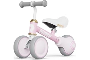 AyeKu Baby Balance Bike for 1 Year Old Boys Girls 12-24 Month Toddler Balance Bike, 3 Wheels Toddler First Bike, First Birthday Gifts-Pink