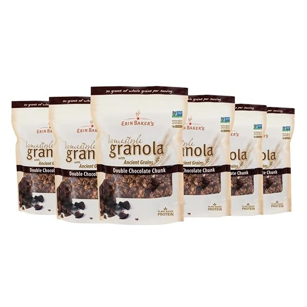 ERIN BAKER’S HOMESTYLE DOUBLE CHOCOLATE GRANOLA WITH ANCIENT...