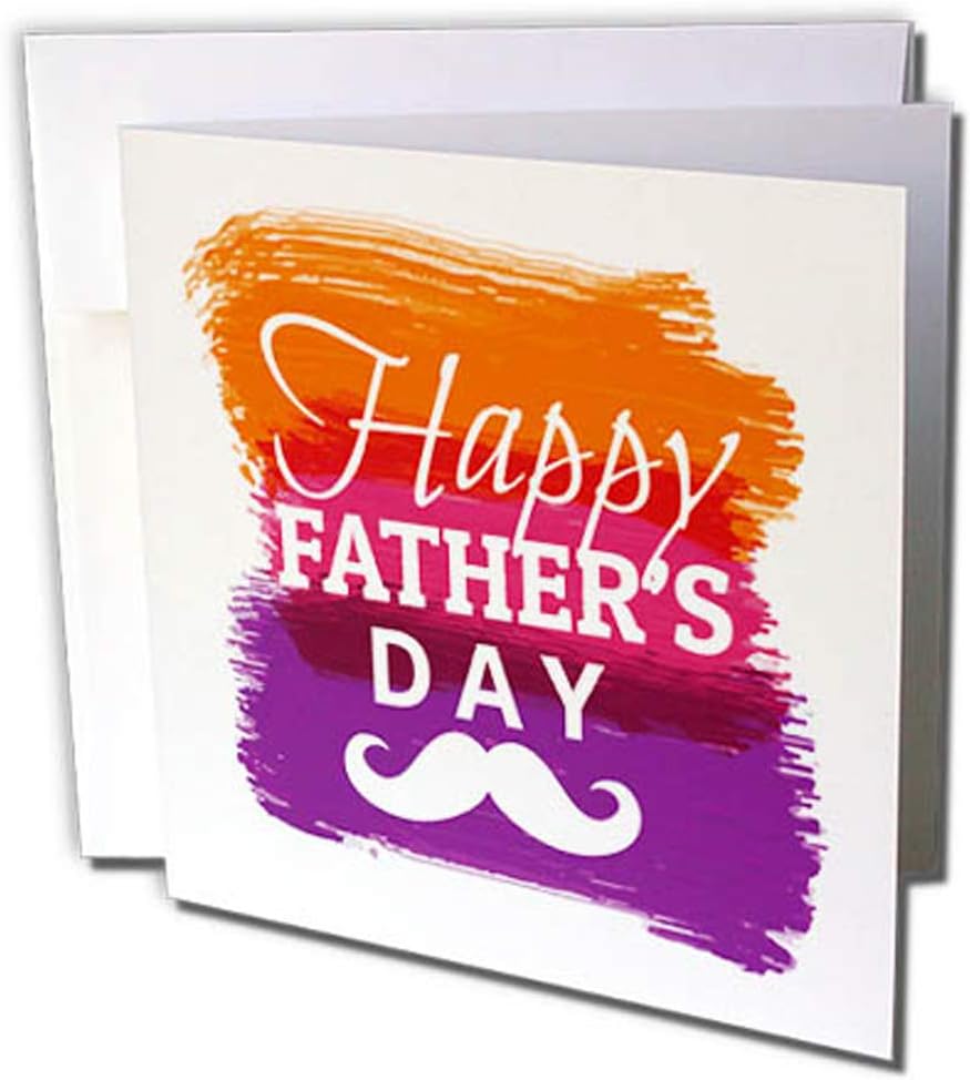 3dRose gc_280361_2 6 x 6-Inch "Happy Fathers Day Celebration Dad Party" Greeting Card (Set of 12)