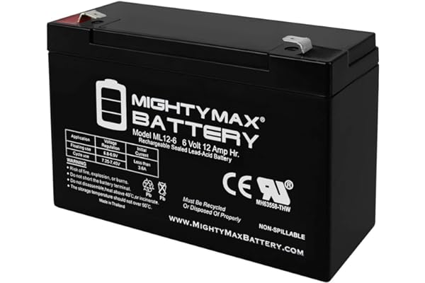 Mighty Max Battery ML12-6F2-6 Volt 12 AH SLA Battery
