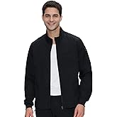 COZYFIT Scrub Jacket Men, Zip Front Men's Medical Jacket | 5 Pockets, Soft Stretch Fabric, Workwear Layer, Easy Care, For Nurses, Clinics, Daily Medical Uniforms, Workday Layer