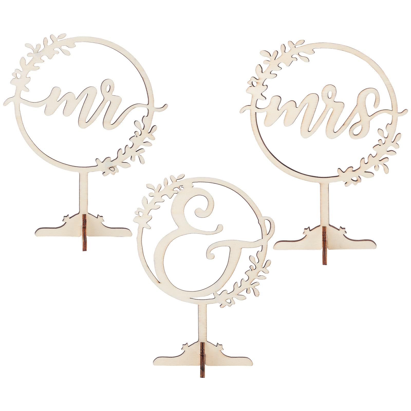 CRASPIRE Mr and Mrs Wedding Table Signs Vintage Rustic Wood Table Top Display Decorations Standing Mr And Mrs Letters for Anniversary Party Valentine's Day Decor