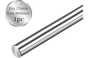 Linear Motion Rod 1pc 25mm x 800mm (0.984 x 31.5 inches) Metric Case Hardened Chrome Plated Linear Shaft Rail Guide for 3D Printer DIY CNC - Metric h8 Tolerance BELLA BAYS