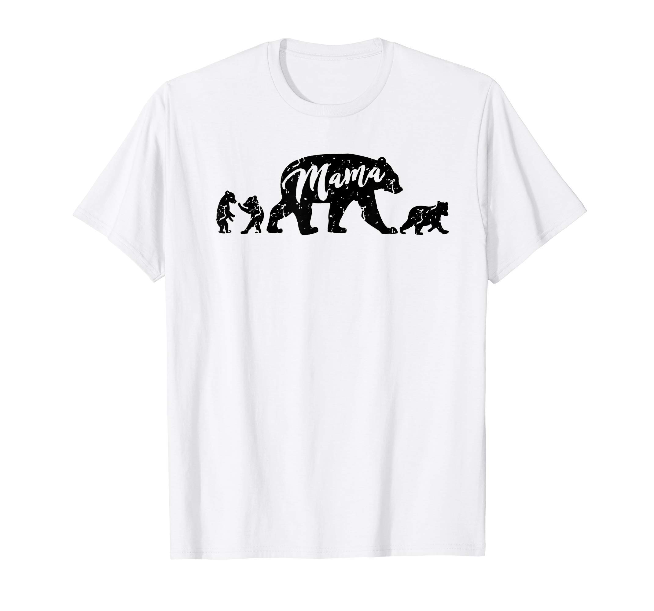 Scrub Green Mama Bear T Shirt Print T Shirt Short Sleeve T-shirts