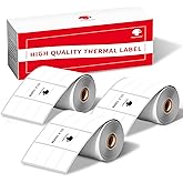 Phomemo M110 Labels-Sticker Labels 3 Roll 1280 Labels for M110/M100/M220/M221/M108 Label Printer,3/4" X 3/8"(20x10mm), 1280 Labels/Roll, for Barcode/Address/Mailing/Logo/Business/Home Tag