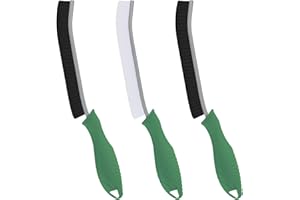 FOOGWEE Hard Bristle Crevice Cleaning Brush - Cleaning Supplies - Grout Cleaning Brushes for Household Use - Crevice Cleaning Tool for Bathroom, Home and Kitchen (3, Green)