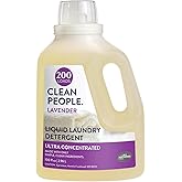 The Clean People Liquid Laundry Detergent - Recyclable Packaging, Stain Fighting - Ultra Concentrated, Laundry Soap - Lavender, 200 Loads