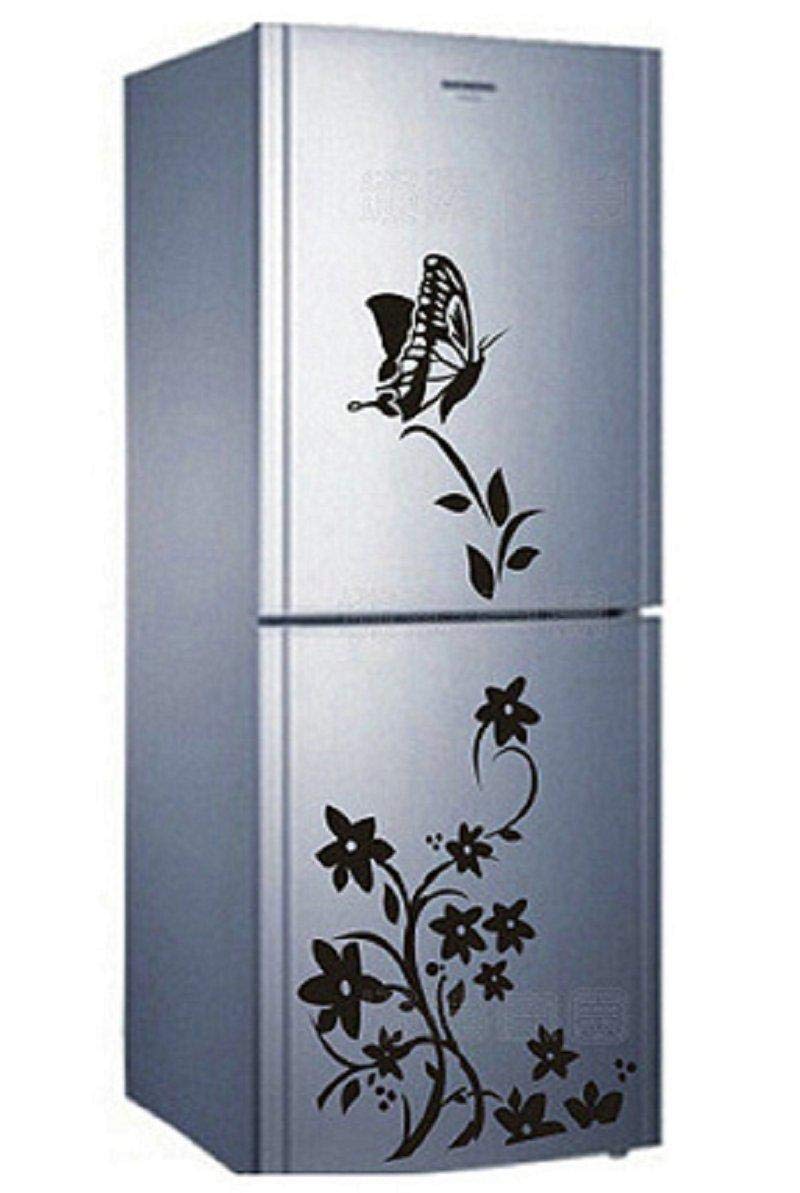 Daliuing Wall Stickers Creative Refrigerator Sticker Butterfly Pattern Removable Vinyl Decal Art Mural Home Decor Black
