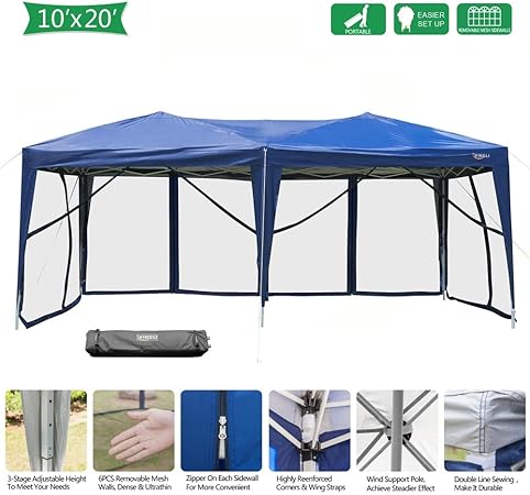 Amazon Com Vingli Ez Pop Up 10 X20 Outdoor Canopy Tent