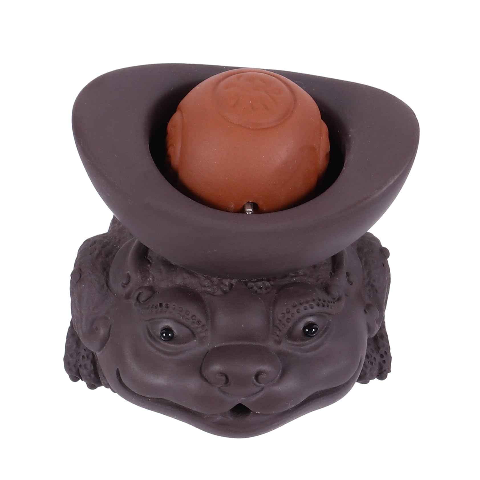 COLLBATH 1pc Toad Tea Pet Ornament Statue Tea Lovers Desktop Decor Model Accessories Pottery Decor Ceramic Serving Tray Purple Clay Chinese Style Purple Clay Teapot