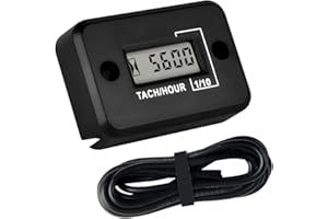 Runleader Digital Mini Tach Hour Meter,TOT Hours Accumulate,Real-time RPM Display,Battery Operation for ZTR Lawn Mower Tracto