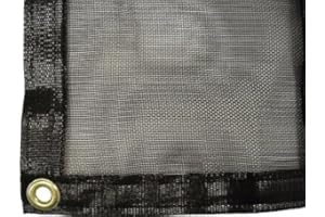 GREEN VISTA WATER GARDENS Green Vista Premium Pond Net and Netting with Grommets - 6x8 Feet Approx. - Heavy Duty Tarp Keeps Debris Out of Water Gardens, Pools, More - 60-70% Shade - 1/16 Inch Mesh - Black