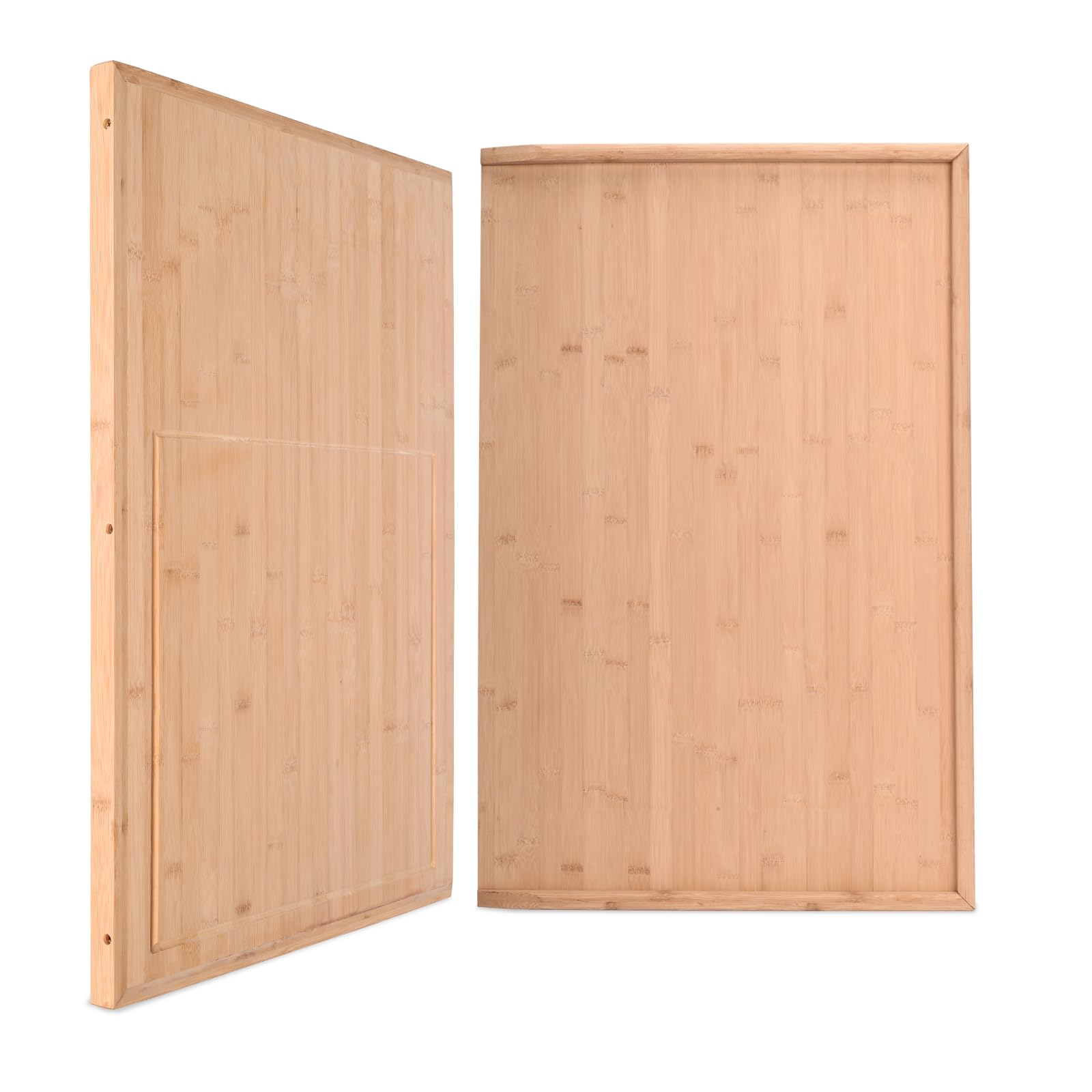 ybaymy Wooden Chopping Board Extra Large 70 x 45 x 2.5cm Bamboo Cutting Board for Kitchen Reversible Carving Board Large Chopping Tray with Juice Groov for Meat Vegetables Cheeses Bread