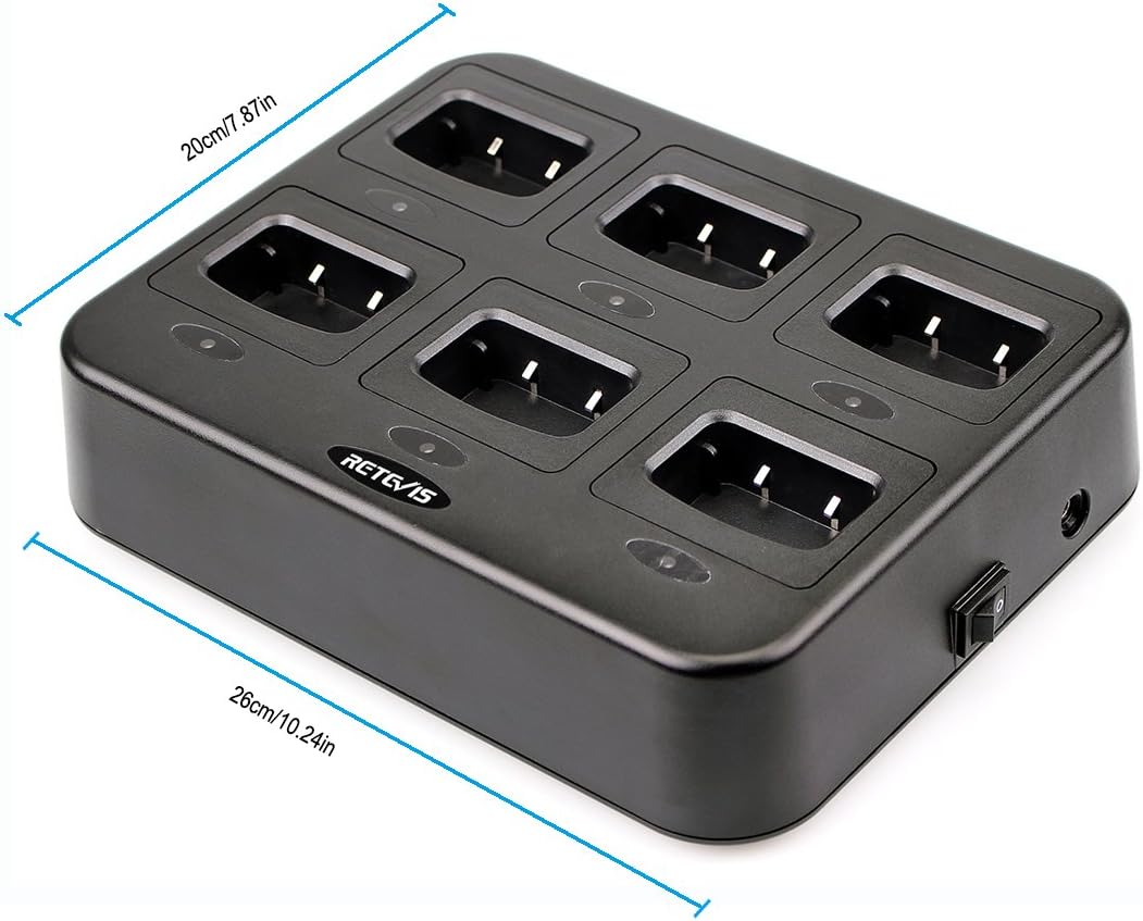Retevis H777H Six-Way Charger, LED Indicator Light, Compatible with Baofeng 888S 88E, Retevis H777 H777D, eSynic PMR446 - Image 4