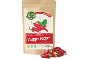Eat Well Premium Foods Aleppo Red Pepper Flakes 5oz, Crushed Middle Eastern Chili Pepper, Pul Biber Dried Chili, Halaby Maras Medium Hot, 100% Natural Pure Spices and Seasonings