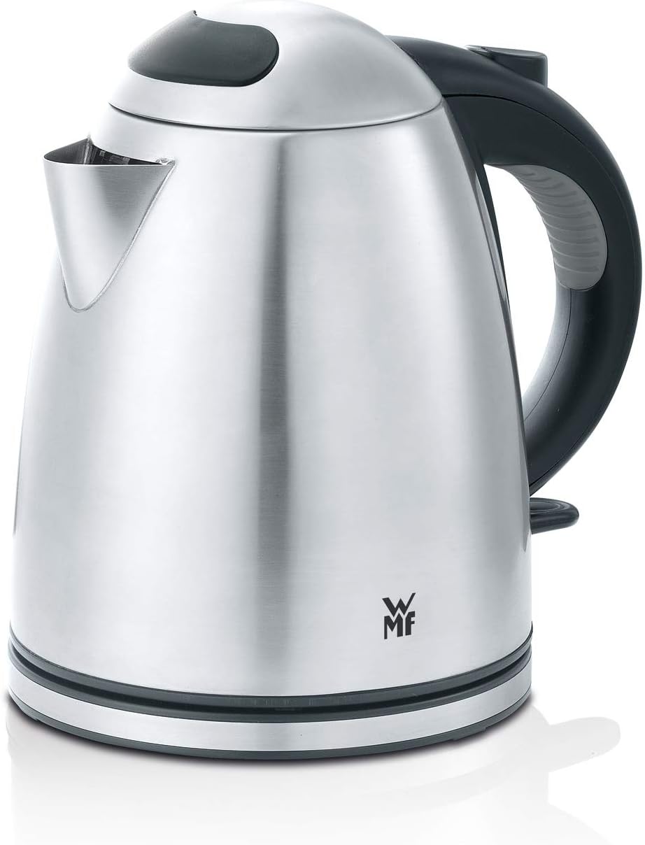 WMF Stelio Wasserkocher Edelstahl 1,2l, elektrischer Wasserkocher mit Kalk-Wasserfilter, 2400 W, Wasserstandsanzeige beleuchtet, edelstahl matt